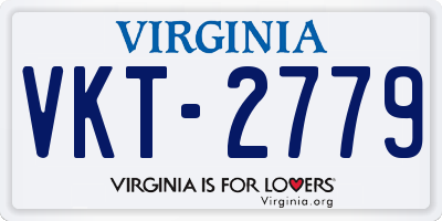 VA license plate VKT2779