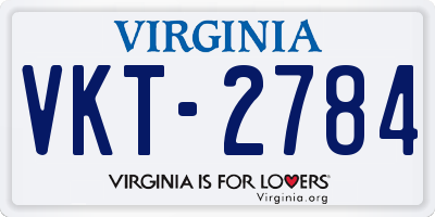 VA license plate VKT2784