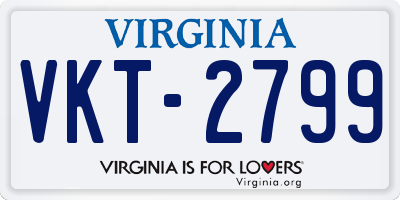 VA license plate VKT2799