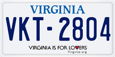 VA license plate VKT2804