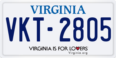 VA license plate VKT2805