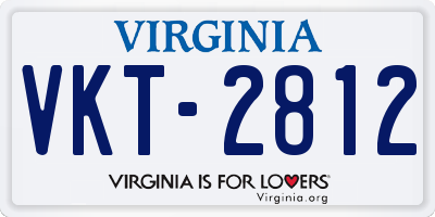 VA license plate VKT2812