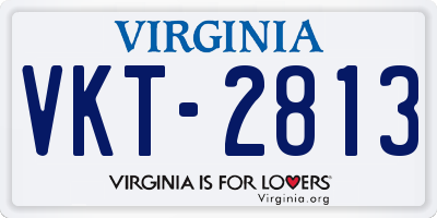 VA license plate VKT2813