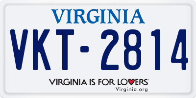 VA license plate VKT2814