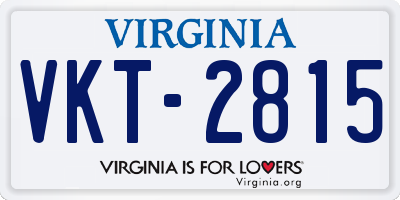 VA license plate VKT2815