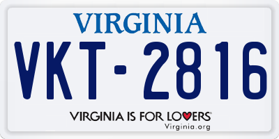 VA license plate VKT2816