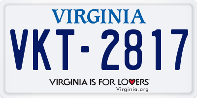 VA license plate VKT2817