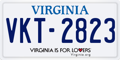 VA license plate VKT2823