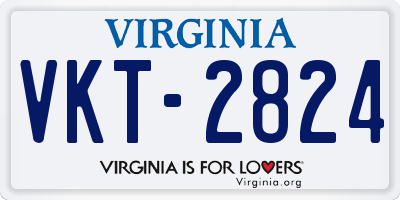 VA license plate VKT2824