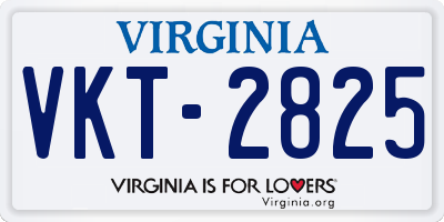 VA license plate VKT2825