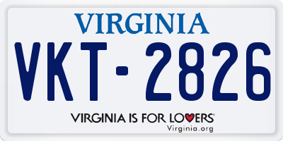 VA license plate VKT2826