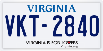 VA license plate VKT2840