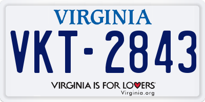 VA license plate VKT2843