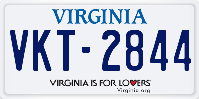 VA license plate VKT2844