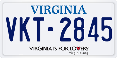 VA license plate VKT2845