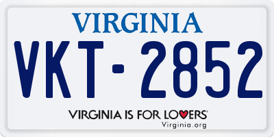 VA license plate VKT2852