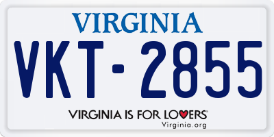 VA license plate VKT2855