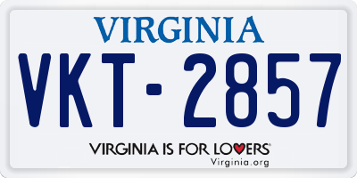 VA license plate VKT2857