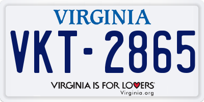 VA license plate VKT2865