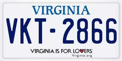VA license plate VKT2866