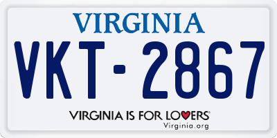 VA license plate VKT2867