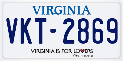 VA license plate VKT2869