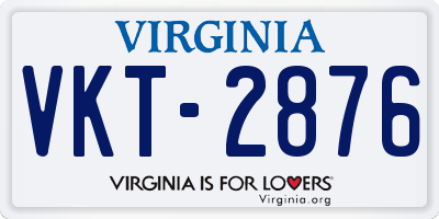 VA license plate VKT2876