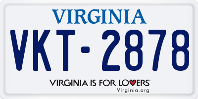 VA license plate VKT2878