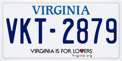 VA license plate VKT2879