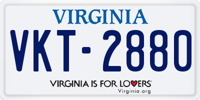 VA license plate VKT2880