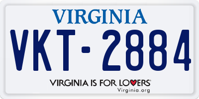VA license plate VKT2884
