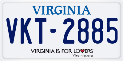 VA license plate VKT2885