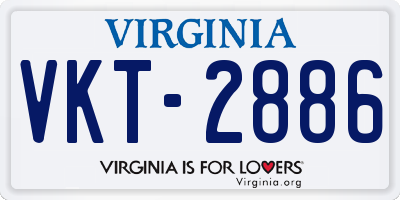 VA license plate VKT2886