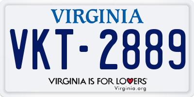 VA license plate VKT2889