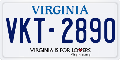 VA license plate VKT2890