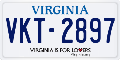 VA license plate VKT2897