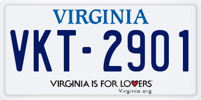 VA license plate VKT2901