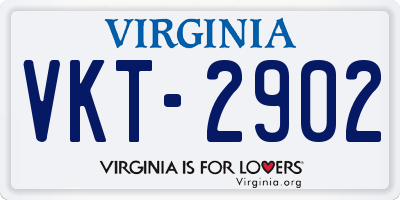 VA license plate VKT2902