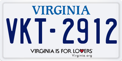 VA license plate VKT2912