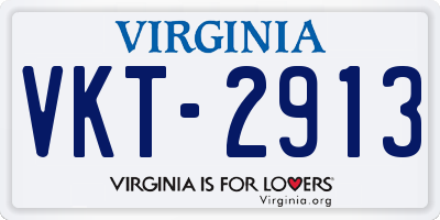 VA license plate VKT2913