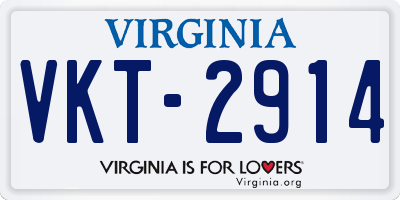 VA license plate VKT2914