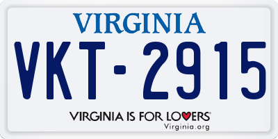 VA license plate VKT2915