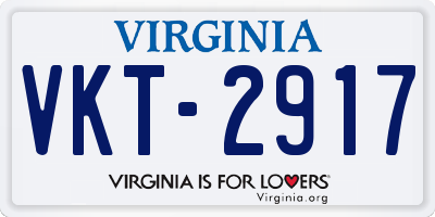 VA license plate VKT2917