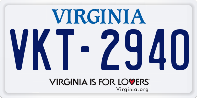 VA license plate VKT2940