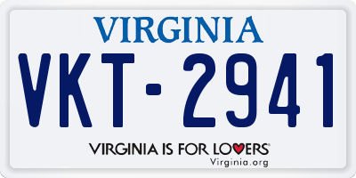 VA license plate VKT2941