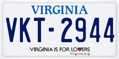 VA license plate VKT2944