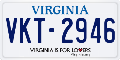 VA license plate VKT2946