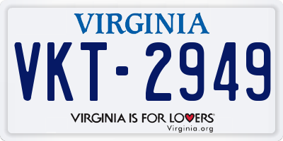 VA license plate VKT2949