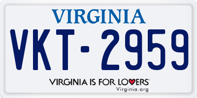 VA license plate VKT2959