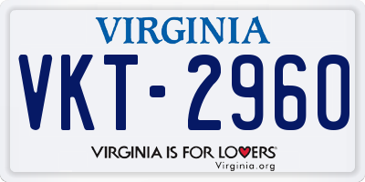 VA license plate VKT2960